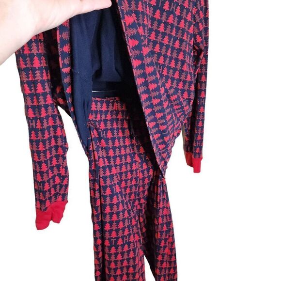 Tommy Hilfiger Sleepwear Long Sleeve 2 Piece Christmas Set Mens M Red - Picture 2 of 9